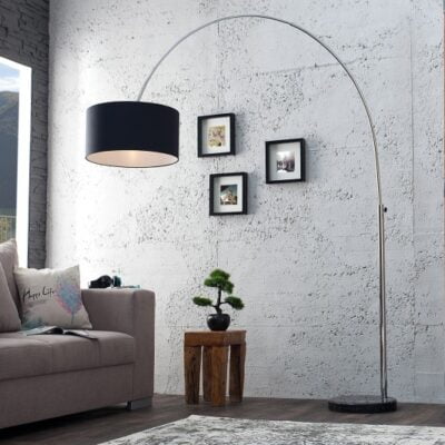 Stojacia lampa Big Bow 170-180cm ľanová čierna