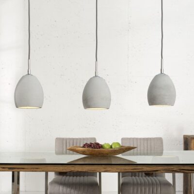Závesná svetlá Cement sivá 3 betón