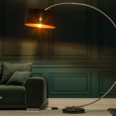Stojacia lampa Python black gold so stmievačom