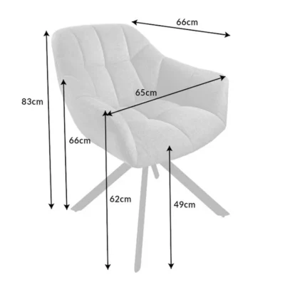 Papillon v hnedom odtieni otočná stolička