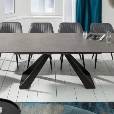 Jedálenský stôl Concord 180-230cm keramický v antracitovej farbe