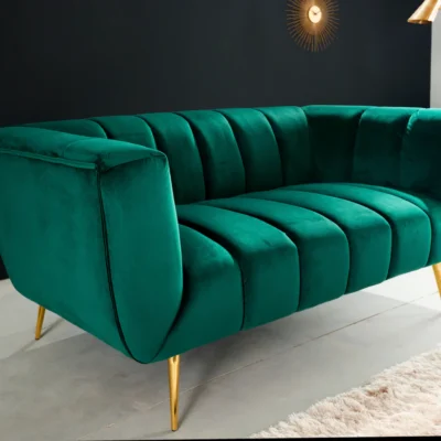 Pohovka NOBLESSE 165 cm zamatová smaragdovo zelená