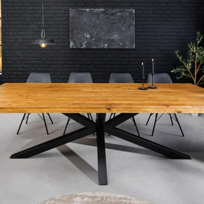 Jedálenský stôl Galaxy 240cm borovica 60mm vintage hnedá