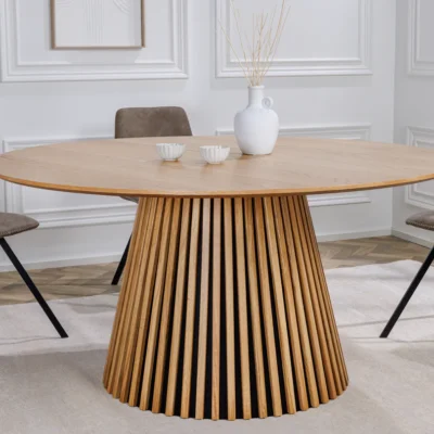 Okrúhly jedálenský stôl VALHALLA WOOD 120 cm prirodný teplý dub