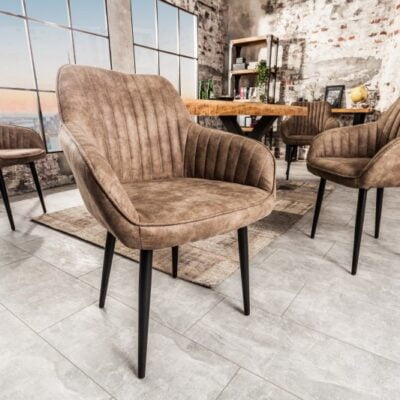 Stolička Aurin lakťová opierka šedá