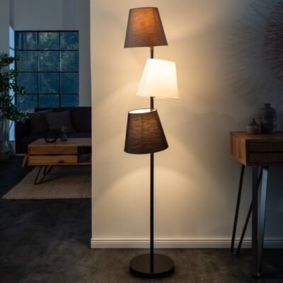 Stojacia lampa Levels 163cm čierna šedá