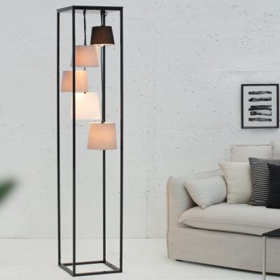 Stojacia lampa Levels 180cm čierna šedá