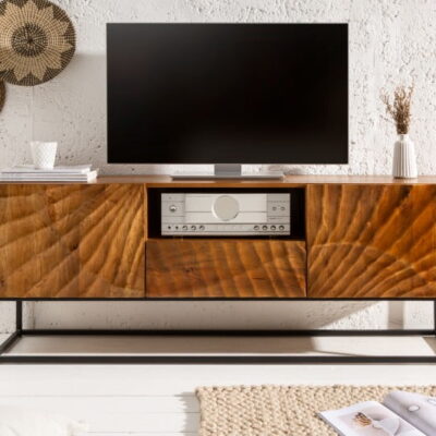 Dizajnová skrinka pod TV Zorpi 160cm masívne mangové drevo / hnedá