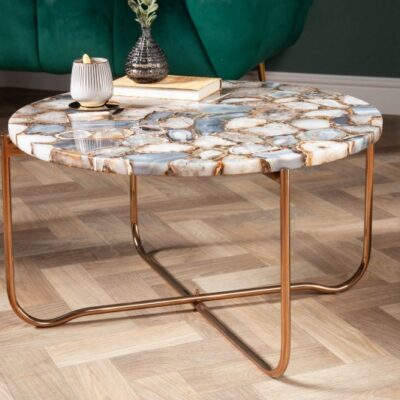 Konferenčný stolík Noble 62cm achátové kamene