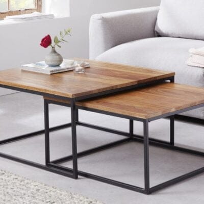 Konferenčný stolík Elements sada 2 stolíkov 65-75cm