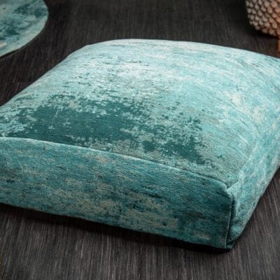 Podlahový vankúš Moderné umenie 70 cm tyrkysová