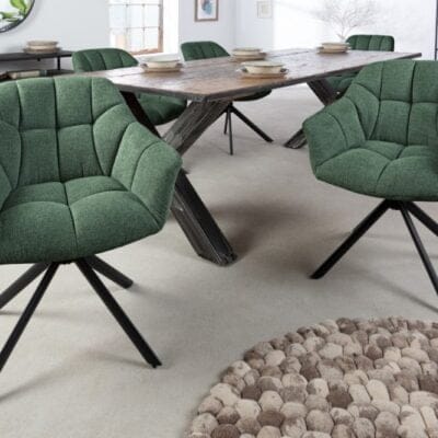 Otočná stolička Papillon tmavozelená