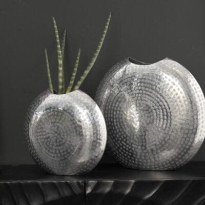 Váza Oriental 2ks 40cm a 30cm strieborná