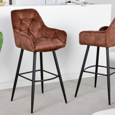 Barová stolička Milano brown velvet