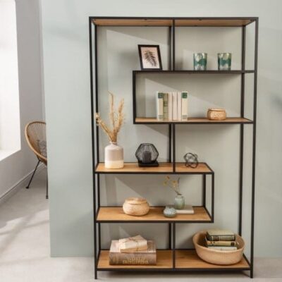 Polica Slim Line 185x115cm dub divoký čierny