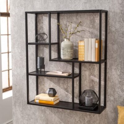 Nástenná polica Slim Line 90cm čierny jaseň