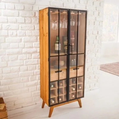 Skrinka barová Seven Seas 150cm jedľové drevo