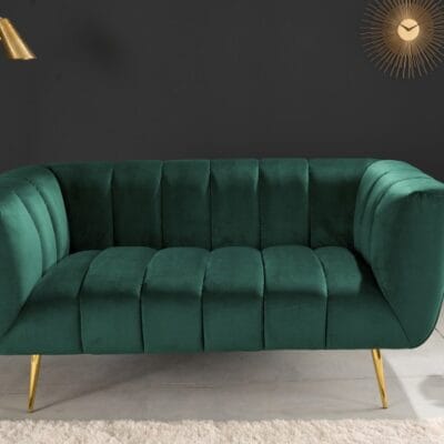 Pohovka NOBLESSE 165 cm zamatová smaragdovo zelená