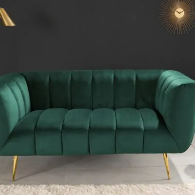 Pohovka NOBLESSE 165 cm zamatová smaragdovo zelená