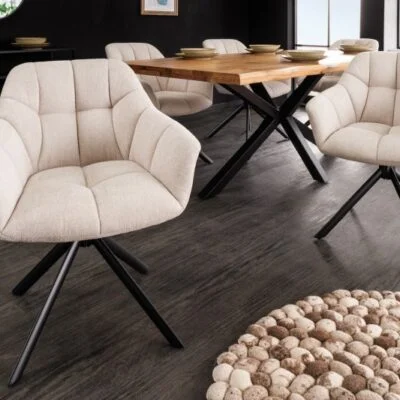 Stolička Papillon champagne otočná