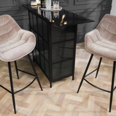 Barová stolička Holandská komfortná velvet champagne