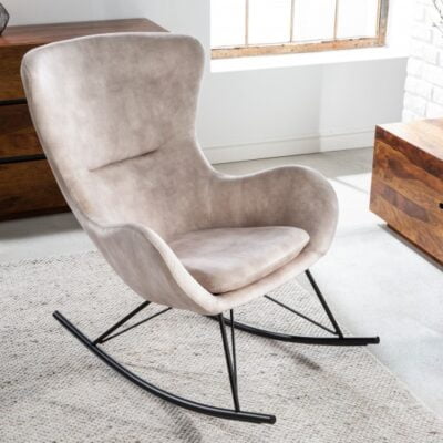 Hojdacie kreslo Scandinavia Swing champagne velvet
