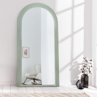Nástenné zrkadlo Art Deco 160cm šalvia zelená