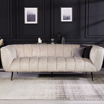 Pohovka NOBLESSE 225 cm zamatová odtieň šampanské