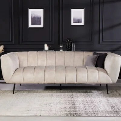 Pohovka NOBLESSE 225 cm zamatová odtieň šampanské