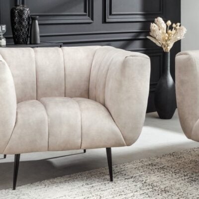 Kreslo Ablesse champagne black