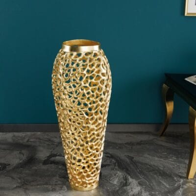 Váza Abstract Leaf 65cm zlatá