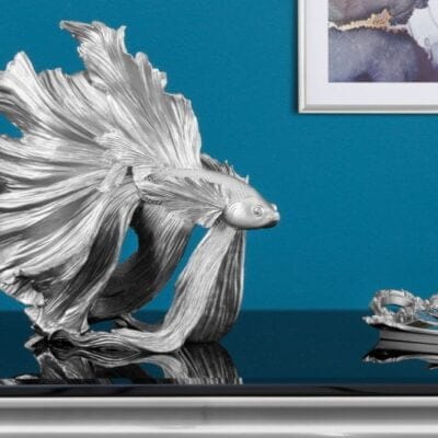 Ozdobná rybka Crowntail 35cm strieborná