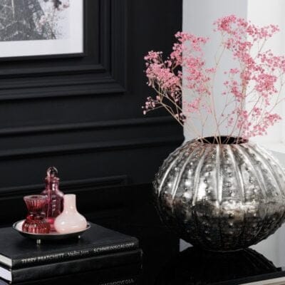 Váza Abstrakt 30cm strieborná