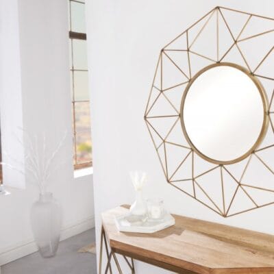 Zrkadlo Diamond 90cm mosadz