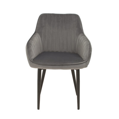 Stolička Aurin lakťová opierka strieborná šedá