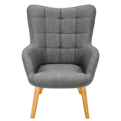 Kreslo Scandinavia Grey s taburetkou