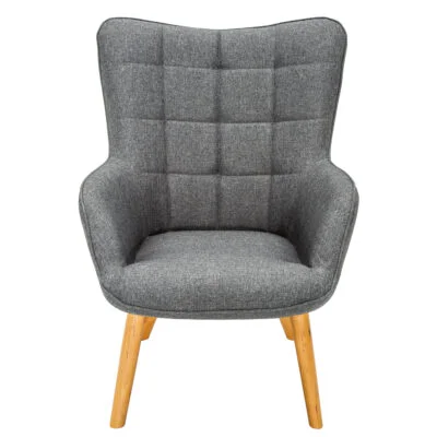 Kreslo Scandinavia Grey s taburetkou