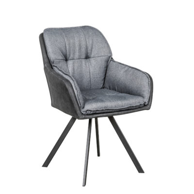 Stolička šedá lakťová opierka