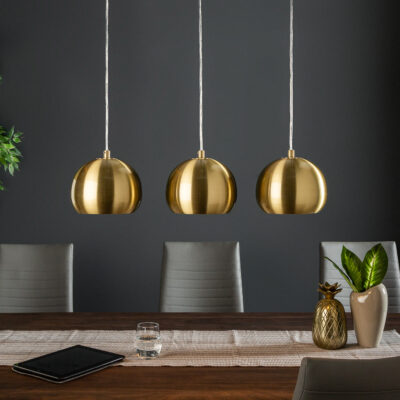 Závesná lampa Golden Ball 3 zlatá