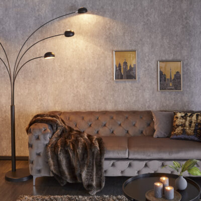 Stojacia lampa Five Lights black gold