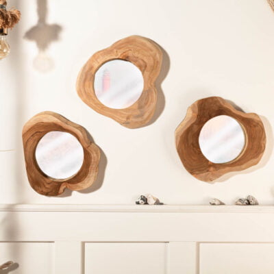 Zrkadlo Reflect 31 cm teak