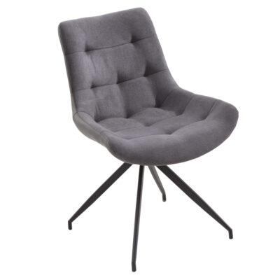 Stolička Divani svetlošedá čierna Retro