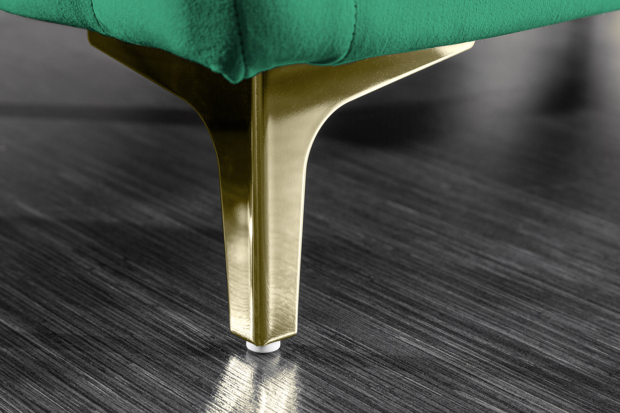 Taburetka moderná smaragdovo zelený zamat – Obrázok 4