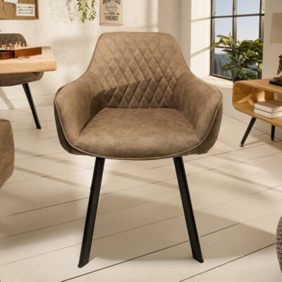 Stolička Palermo taupe lakťová opierka