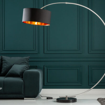 Stojacia lampa Python black gold so stmievačom