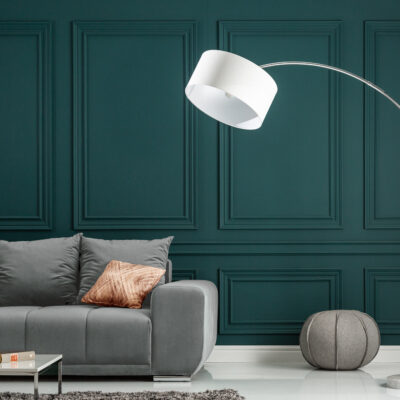 Stojacia lampa Big Bow 170-180cm ľanová biela