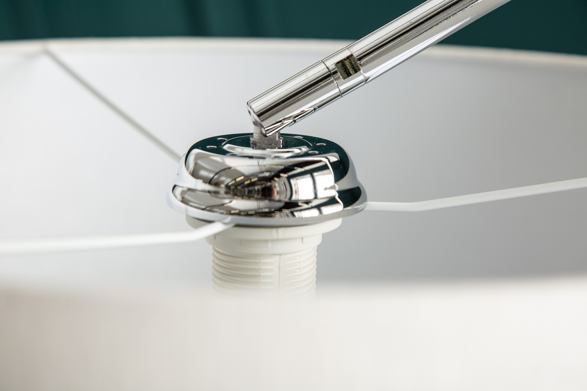 Stojacia lampa Big Bow 170-180cm ľanová biela – Obrázok 4