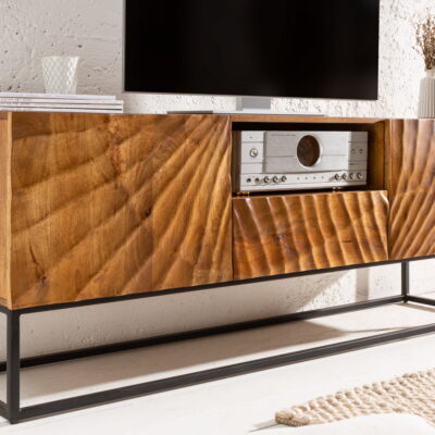 Dizajnová skrinka pod TV Zorpi 160cm masívne mangové drevo / hnedá