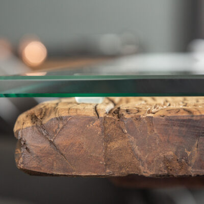 Jedálenský stôl Barracuda X 180cm natural so sklom