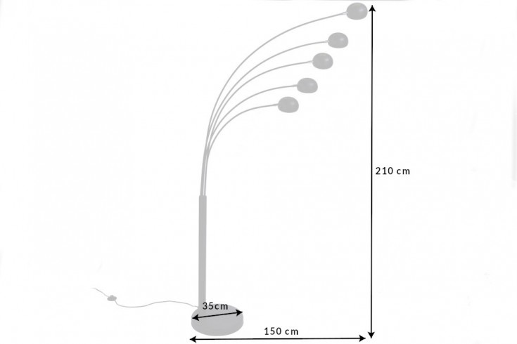 Stojacia lampa Five Lights black gold – Obrázok 7